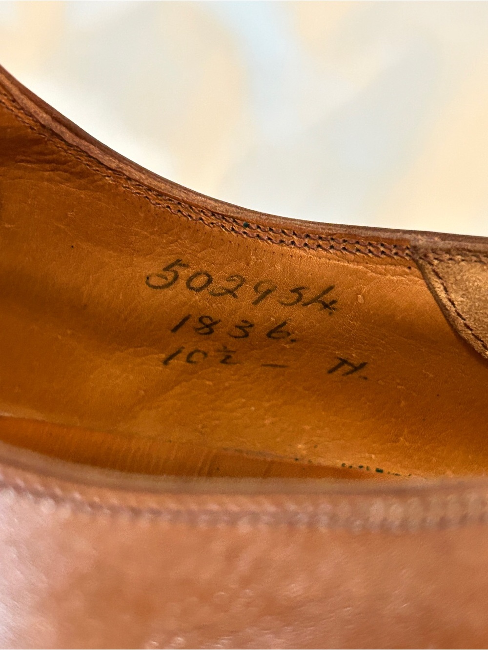 Wilkes Bashford Men’s Brown Leather Cap Toe Oxford Shoes US 10.5 - Picture 6 of 6